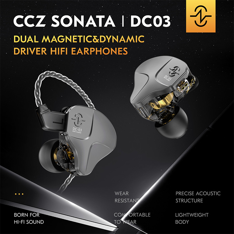 In Ear Monitors For Singers - CCZ DC03 IEM Earbud Berkabel 10mm