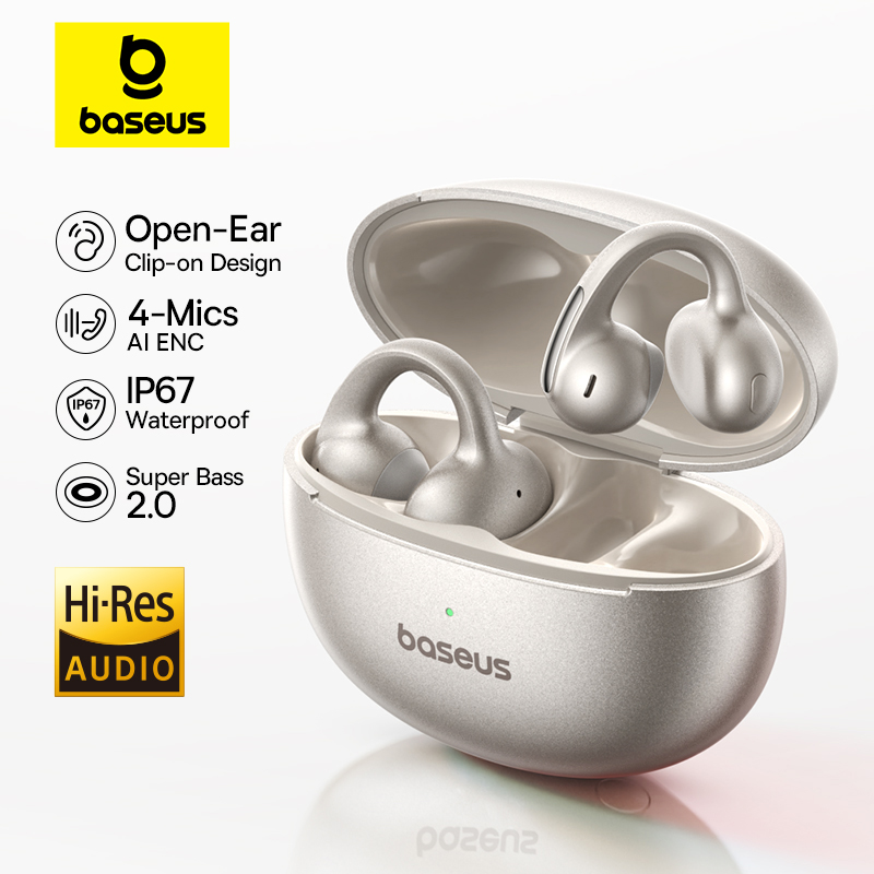 Open Ear Air Conduction Headphones - Baseus MC1 Pro Earphone Nirkabel Klip