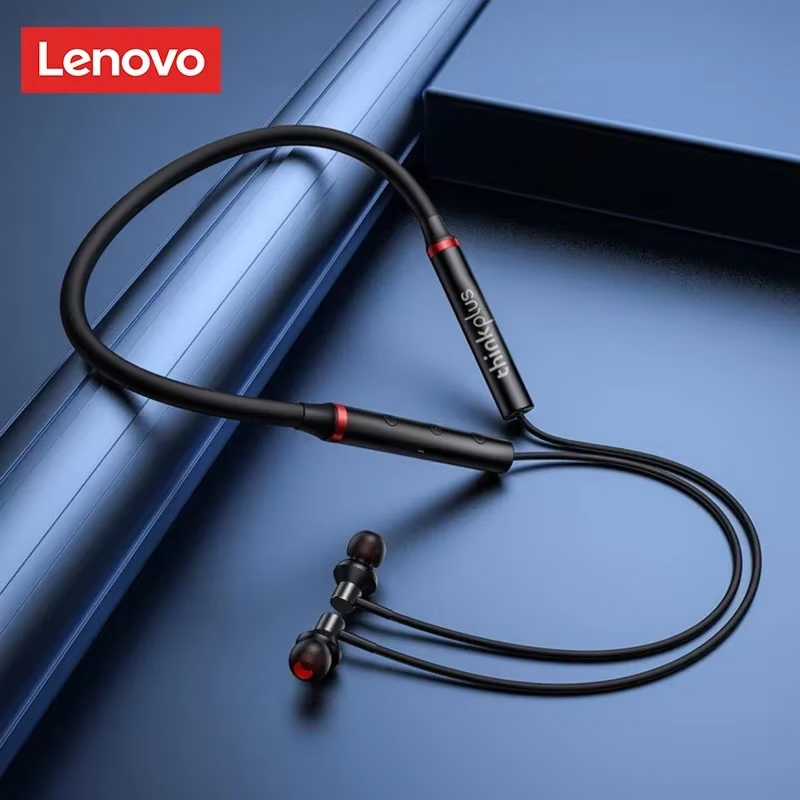 Magnetic Neckband Sports Earphones - 100% Asli Lenovo HE05X Earphone Bluetooth