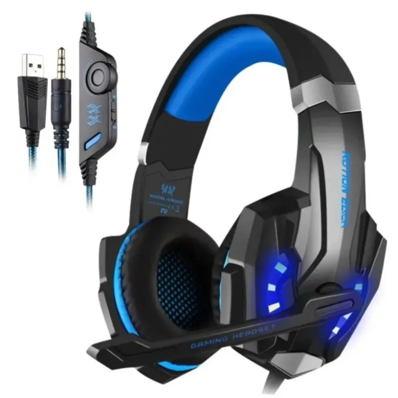 Headset Gaming 3D Surround den - Gaming Headset With Mic Rgb ulasan dan harga