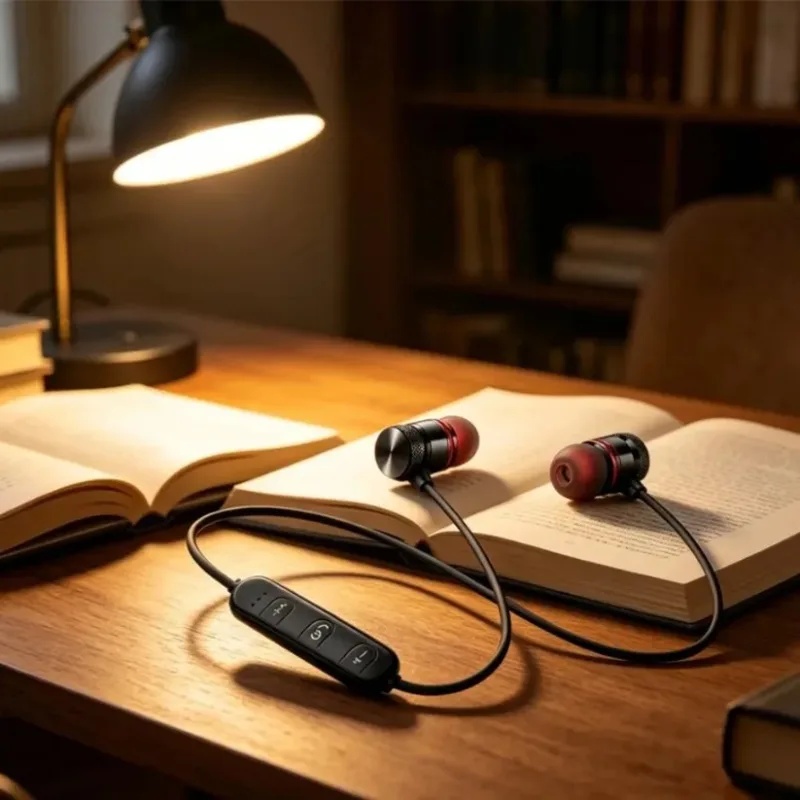 1/2/3/4 pasang Earphone Blueto - Magnetic Neckband Sports Earphones ulasan dan harga