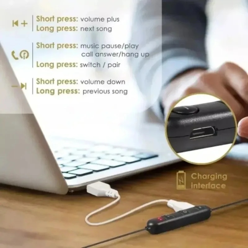 1/2/3/4 pasang Earphone Blueto - Magnetic Neckband Sports Earphones ulasan dan harga