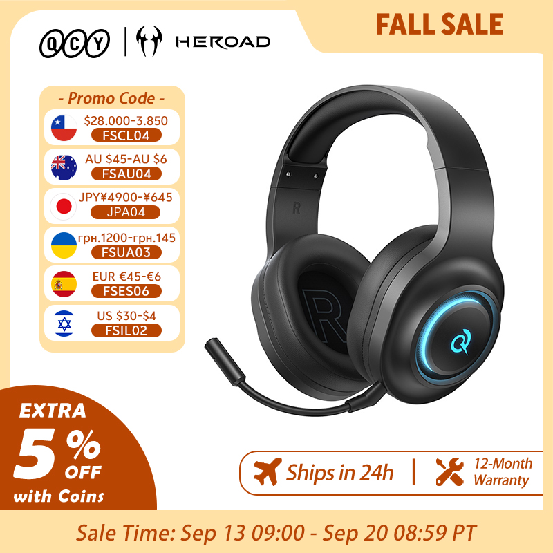 Headset Gaming QCY Heroad V200 - Gaming Headset With Mic Rgb ulasan dan harga