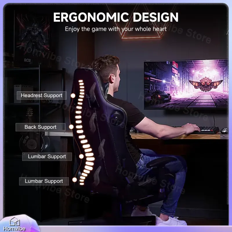 Kursi Gaming Ergonomis dengan  - Speakers ulasan dan harga