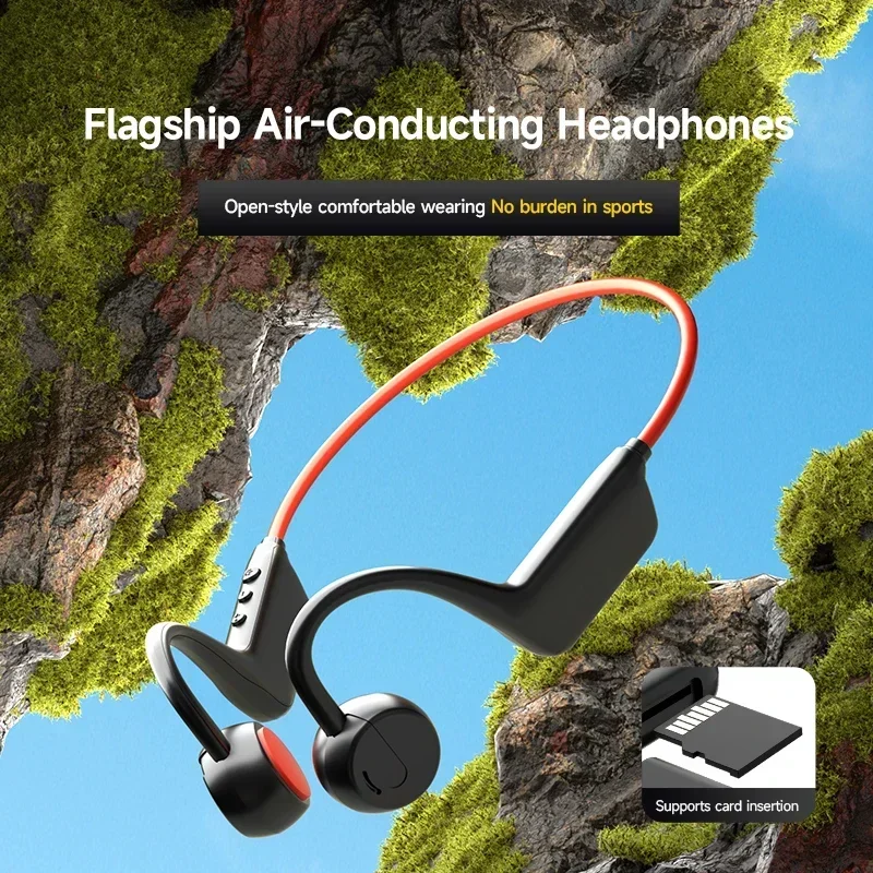 Headset Konduksi Tulang Nirkab - Bone Conduction Running Headphones ulasan dan harga