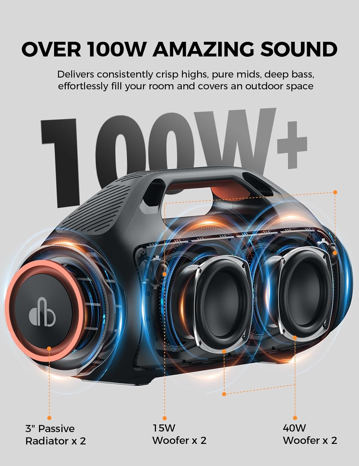 Speaker Bluetooth Portabel 100 - Portable Bluetooth Speaker Waterproof Ipx7 ulasan dan harga