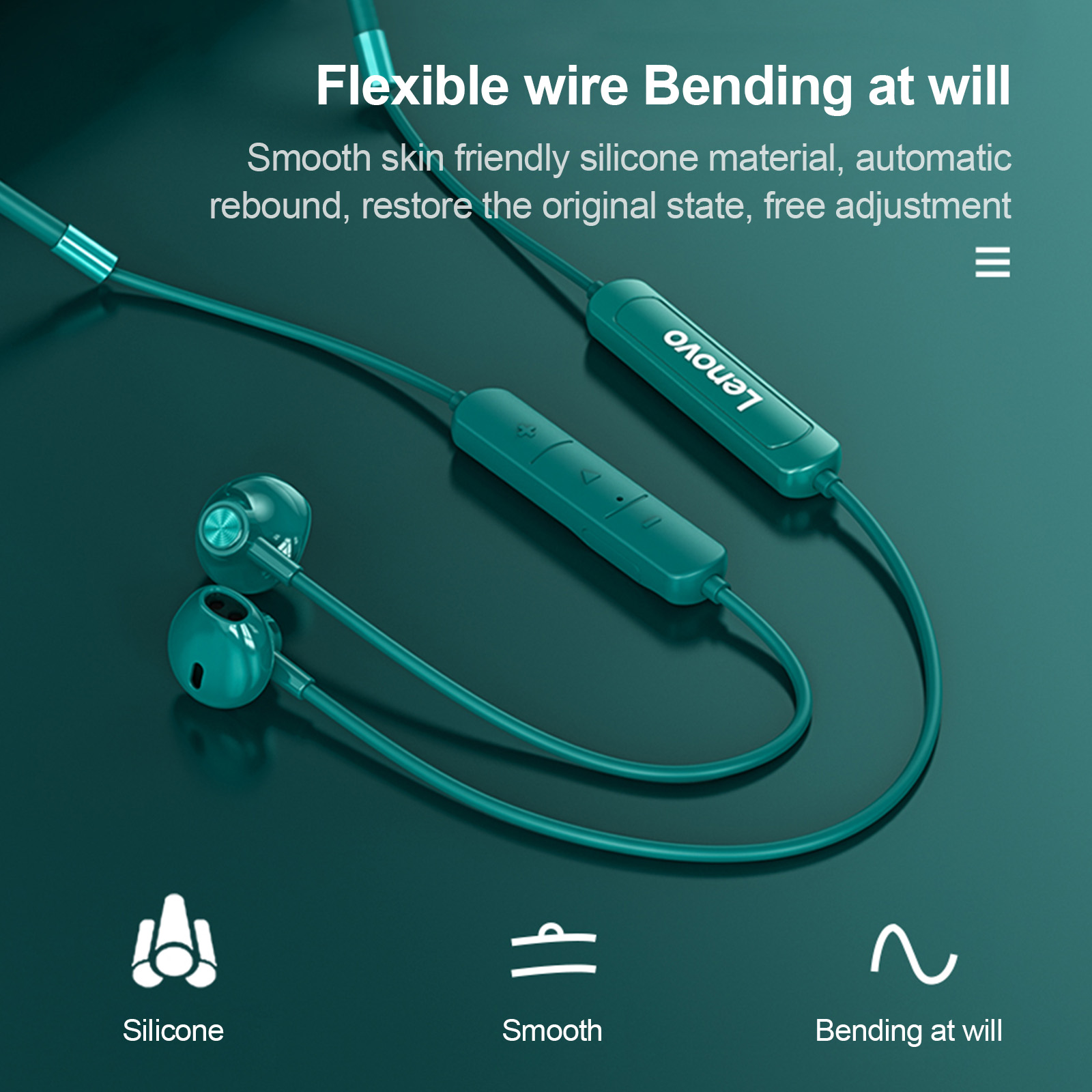 Lenovo SH1 Earphone Bluetooth  - Magnetic Neckband Sports Earphones ulasan dan harga