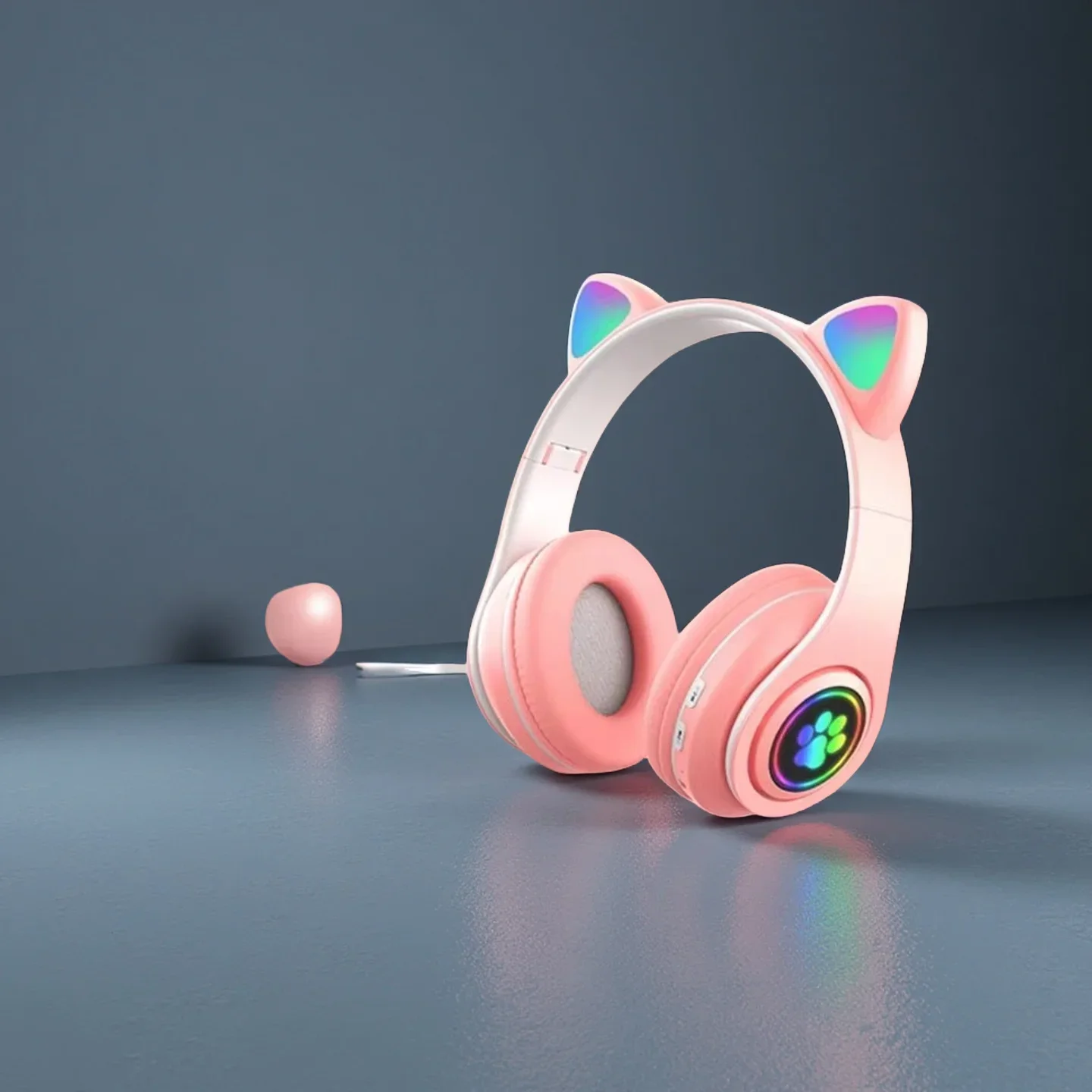 Headset Bluetooth Telinga Kuci - Cat Ear Bluetooth Headset Led ulasan dan harga