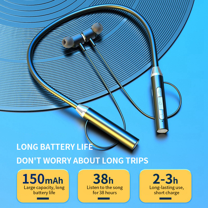 Earphone Bluetooth 5.0 Neckban - Magnetic Neckband Sports Earphones ulasan dan harga