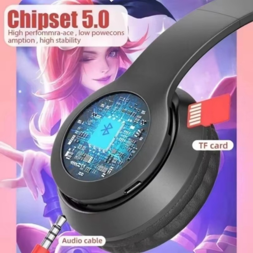 Earphone Bluetooth Nirkabel Ga - Cat Ear Bluetooth Headset Led ulasan dan harga